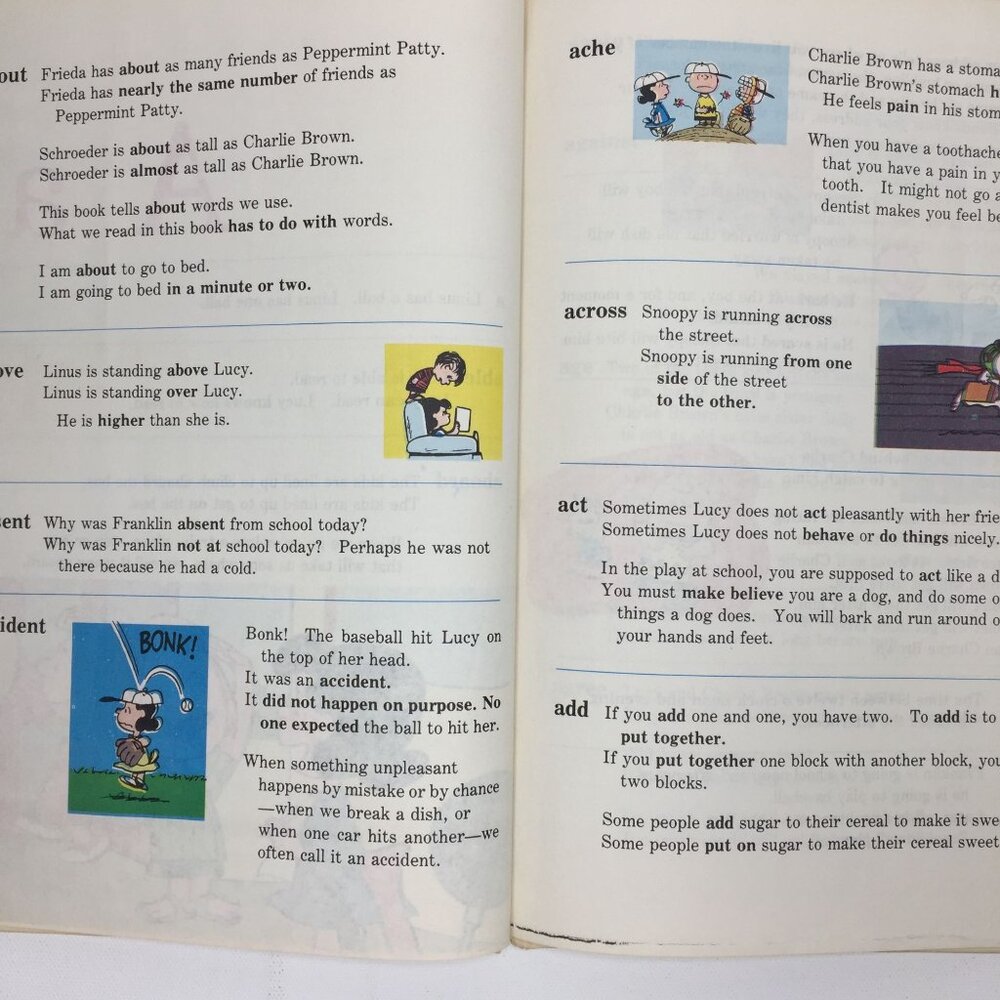 Vintage 1973 Peanuts The Charlie Brown Dictionary Incomplete Set Volumes 1-5 & 7 - Picture 5 of 16